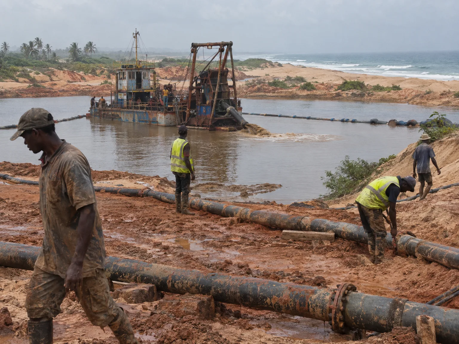 Mineral sands operation on the Madagascar coast